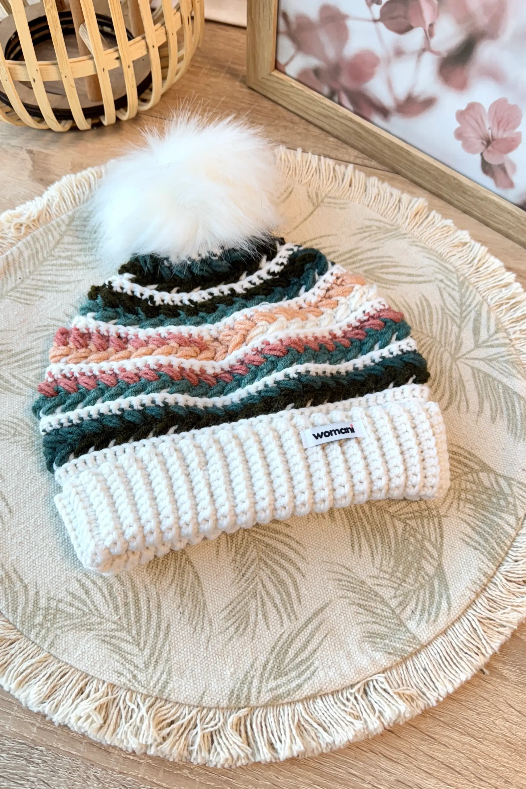 heegeldatud müts roheline