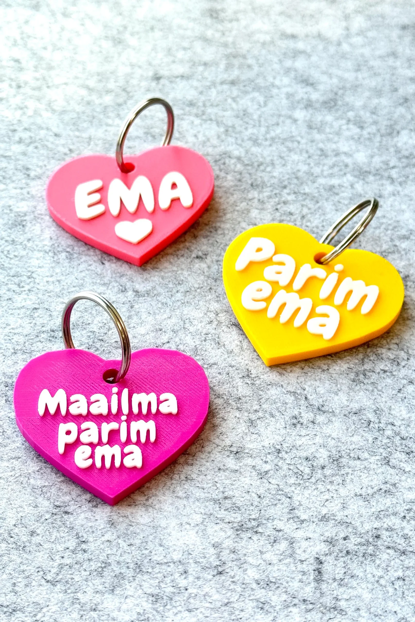 3d prinditud võtmehoidja emale