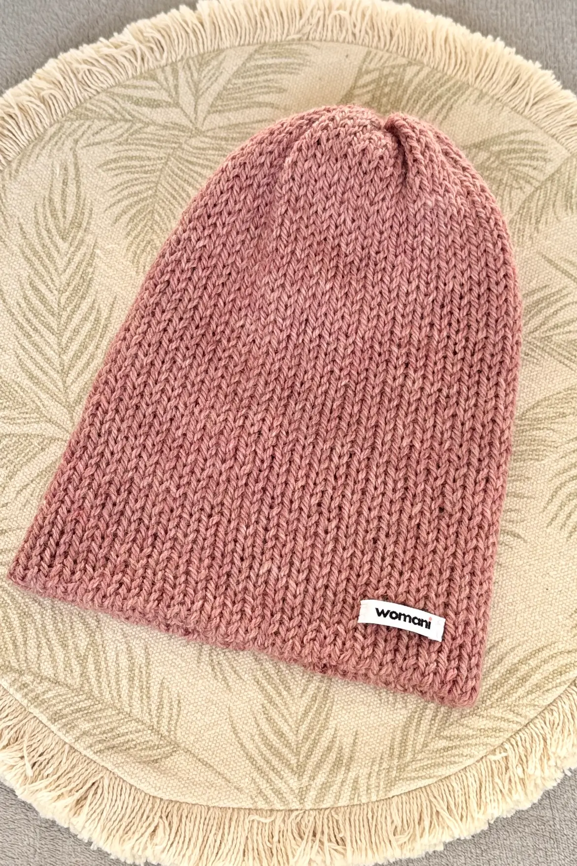 Alpakavillast kootud beanie/ müts Roosa